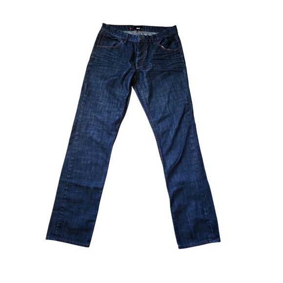Ben Sherman Selvedge Slim Jeans Men's 32/32 Ramone Dark Wash Dad Button Fly - Picture 1 of 9
